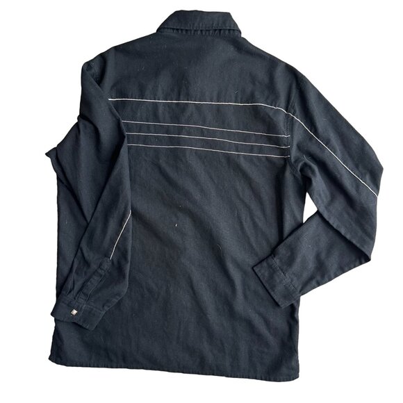 Versace Jeans Couture Western Dress‎ Shirt Mens XL Black Snap Button Up - Picture 8 of 8